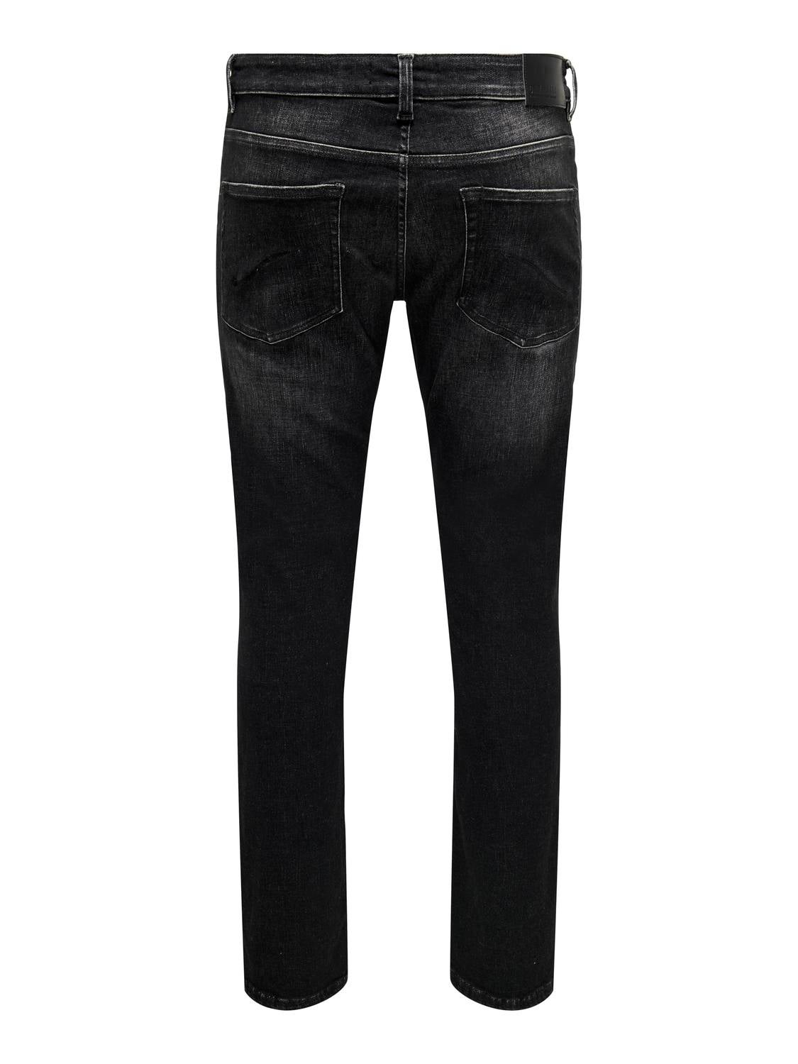 ONSLOOM Niedrige Taille Slim Fit Jeans Washed Black