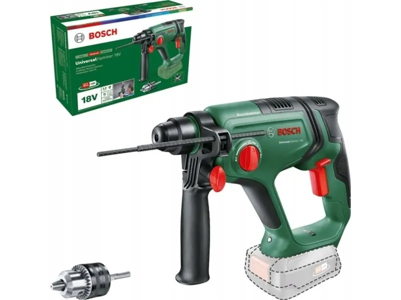 Bosch ACCUBOREHAMMER UNIV 18V SOLO M/ADAPTER - SOLO