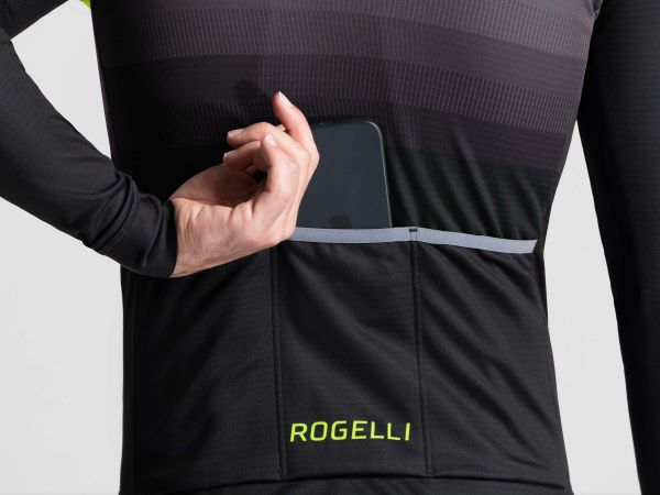 Rogelli Hero II LS Cykeltrøje, Black/Fluor