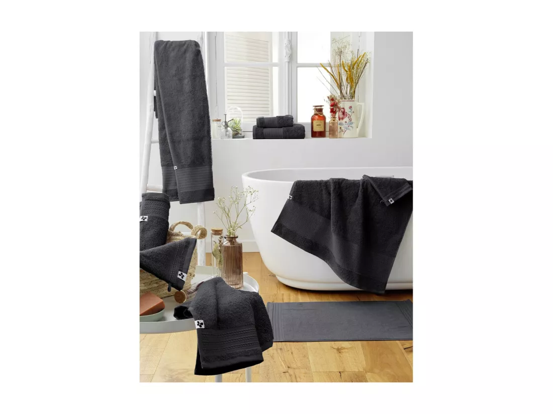 EMMA - Tapis de Bain 50x70cm en Coton Bio Coloris Orage