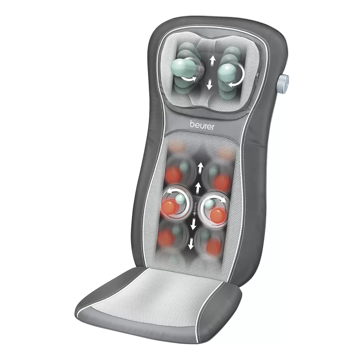 Massage- Sitzauflage Beurer Shiatsu MG 260 HD 2in1 Grau