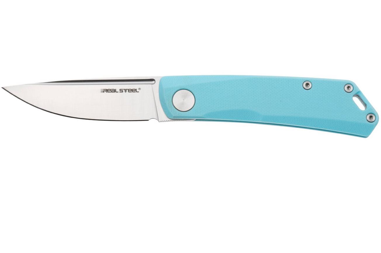 Real Steel Luna Lite 7043 Satin D2, Blue G10, zakmes