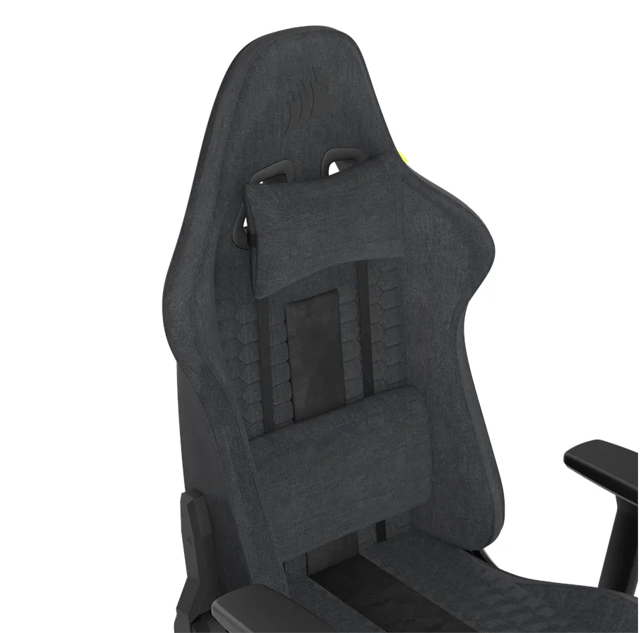 Corsair | TC100 Relaxed (Fabric) - Gamingstol - Stof - Op til 120 kg | Sort/Grå