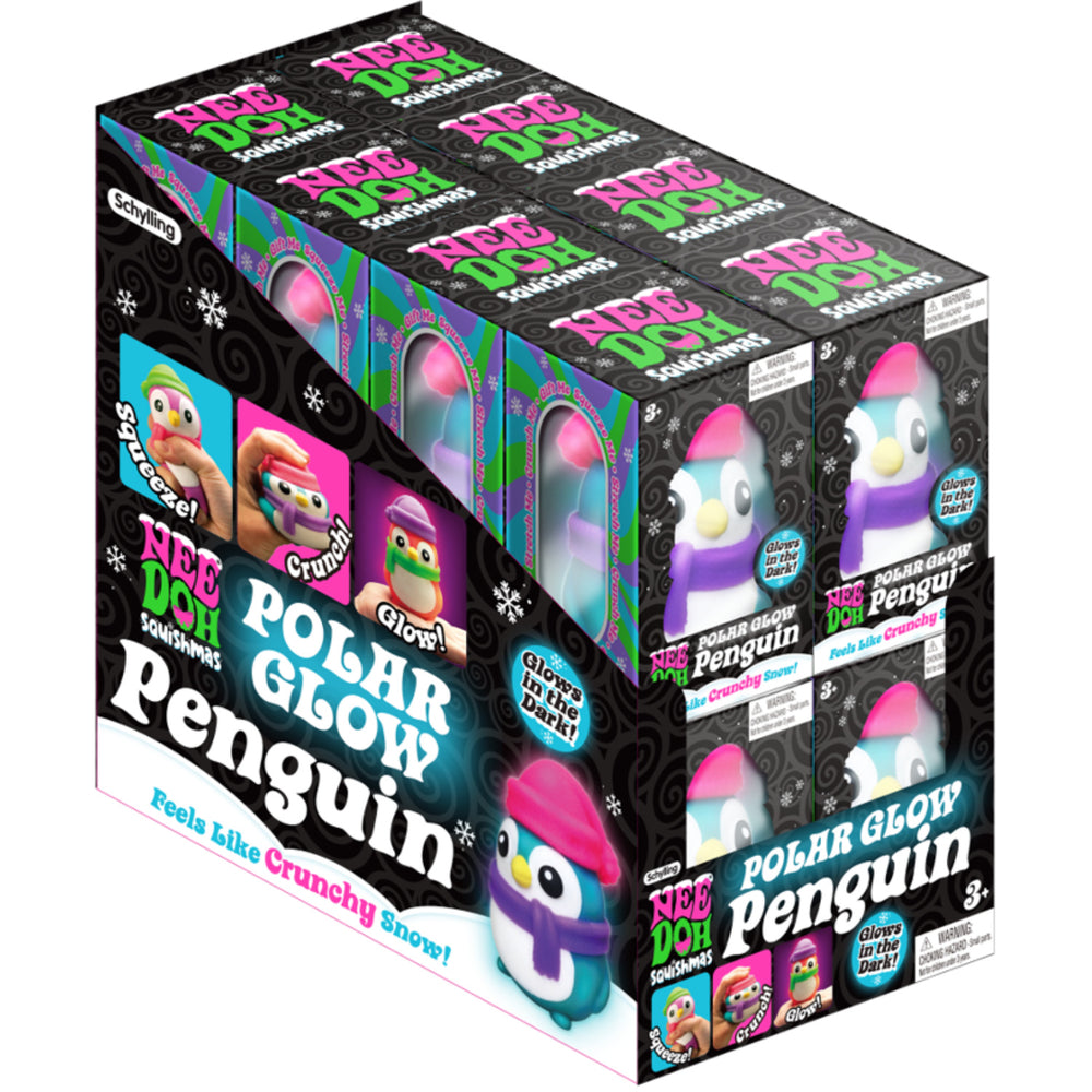 Køb NeeDoh Polar Glow Penguin 3 Asst. CDU