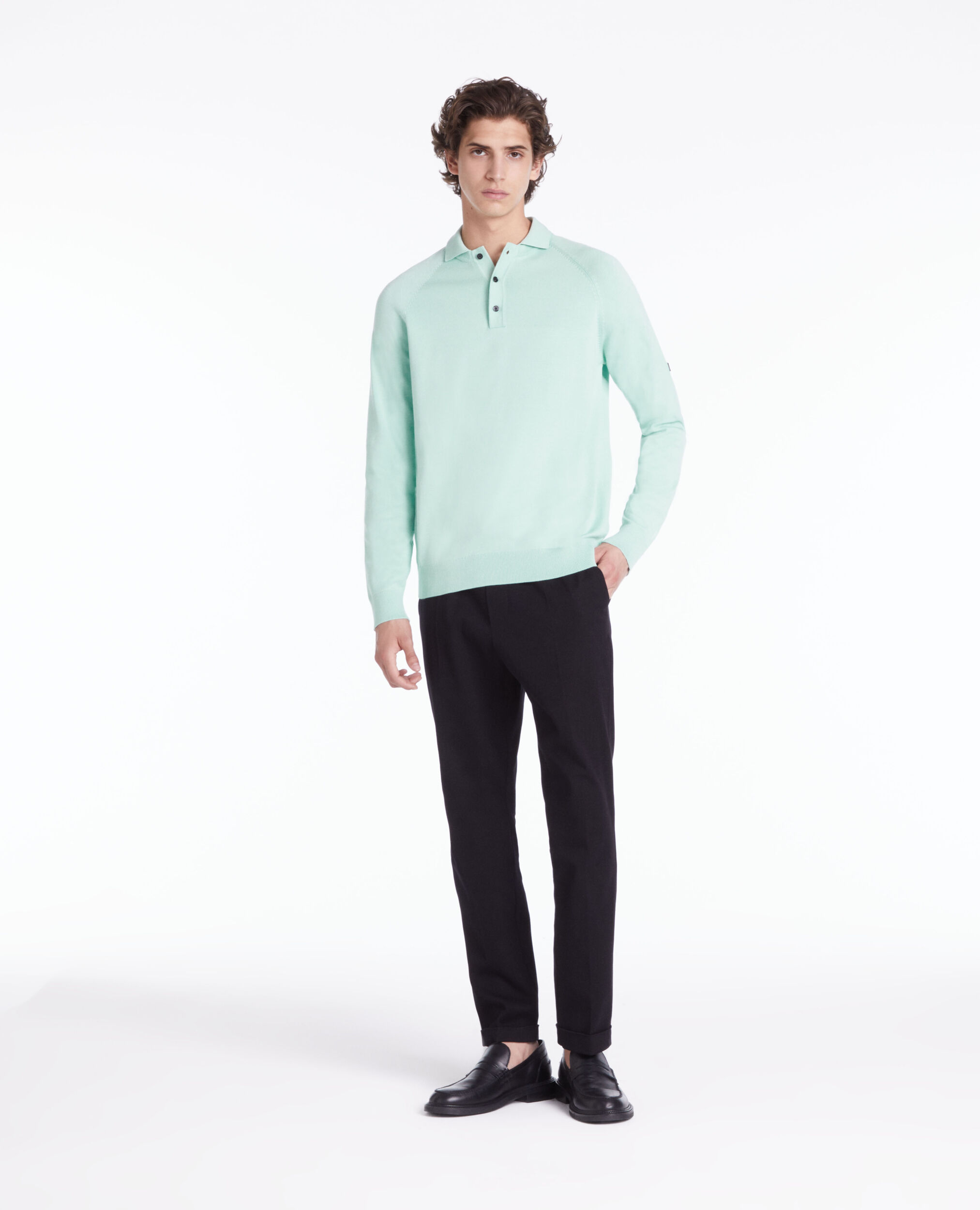 Polo vert en maille