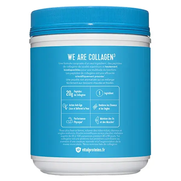 Vital Proteins Collagen Peptides Collagène Bovin en Poudre 567g - Lot de 3