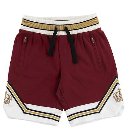 Dolce & Gabbana Shorts - Bordeaux m. Weiß/Gold