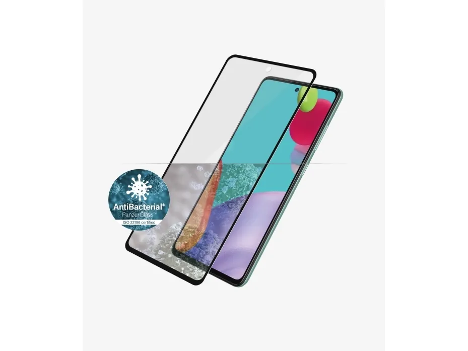 PanzerGlass™ | Case-Friendly - Skærmbeskytter for mobiltelefon - Edge-to-Edge fit - rammefarve sort | Samsung Galaxy A52/A52 5G