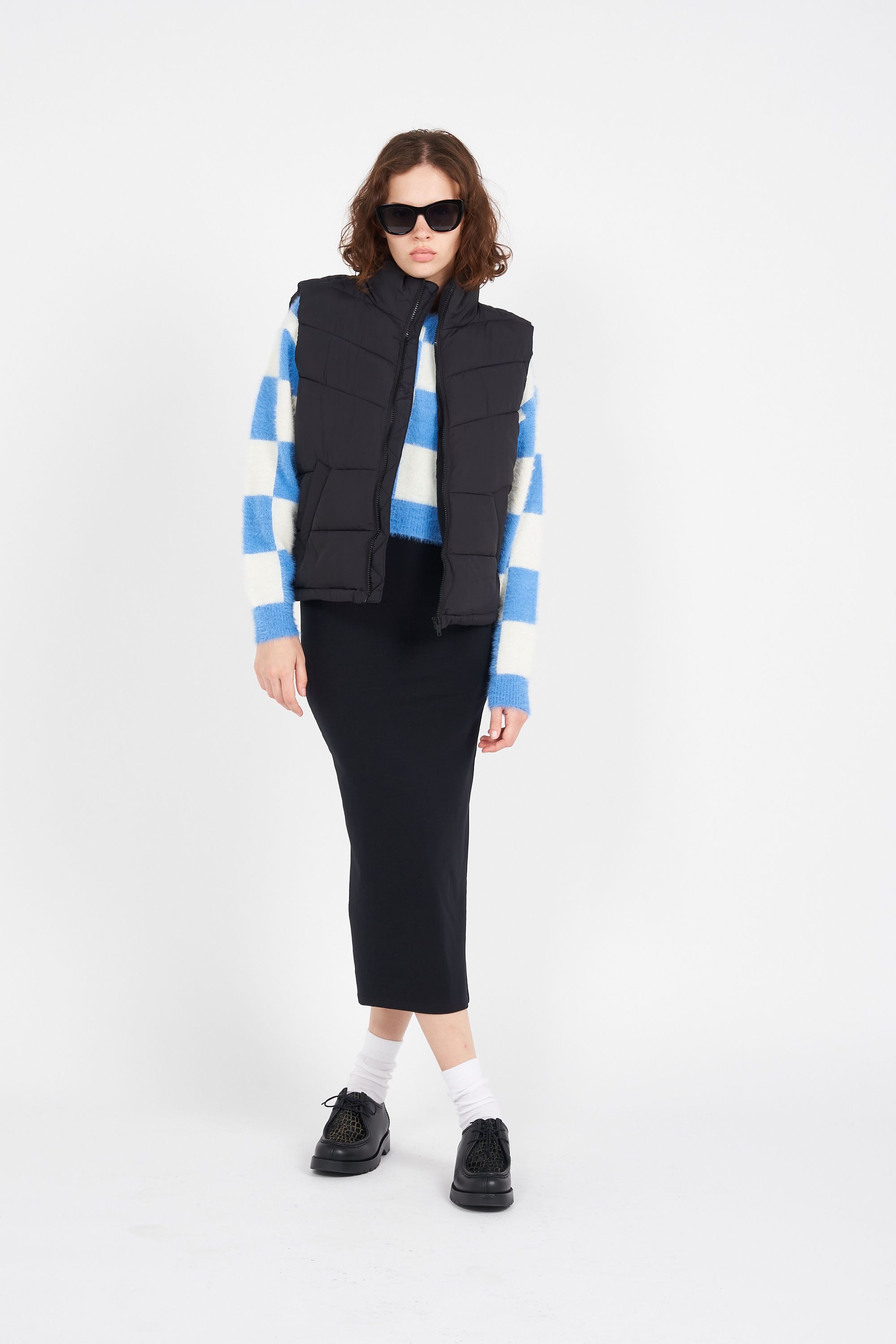 NOISY MAY Veste NMDALCON S/L SHORT VEST NOOS Noir