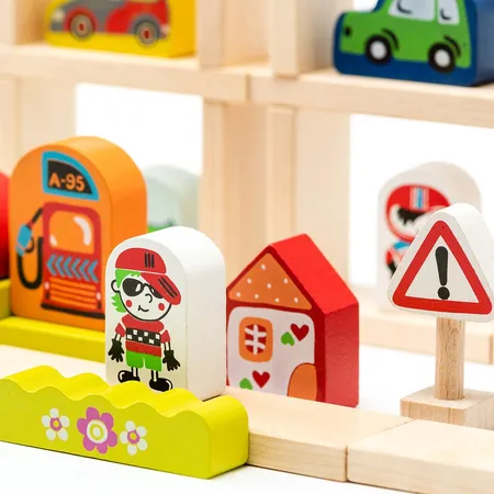 Cubika Holzbausteine Stadt
