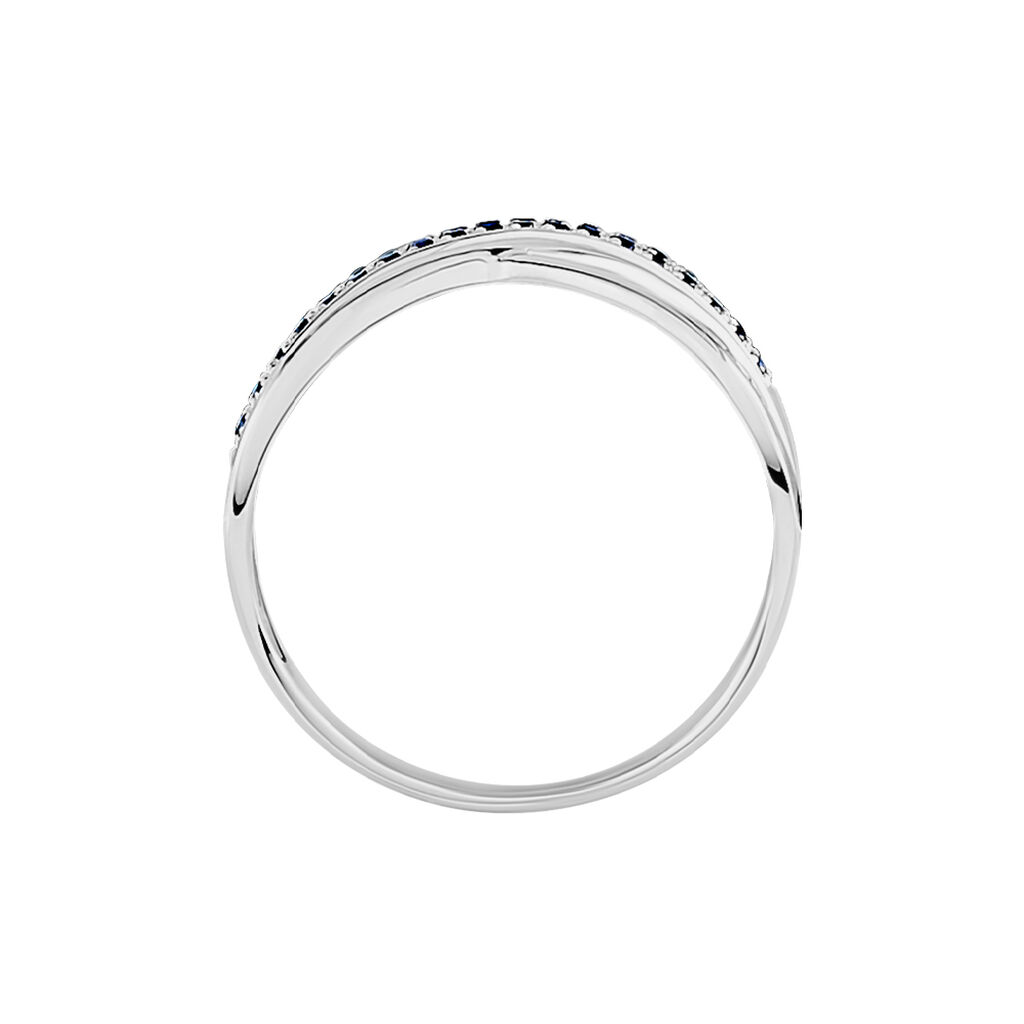 Bague Or Blanc Mauraine Saphirs