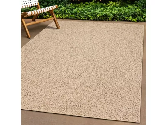 Tapis 240x340 cm aspect de jute intérieur et extérieur