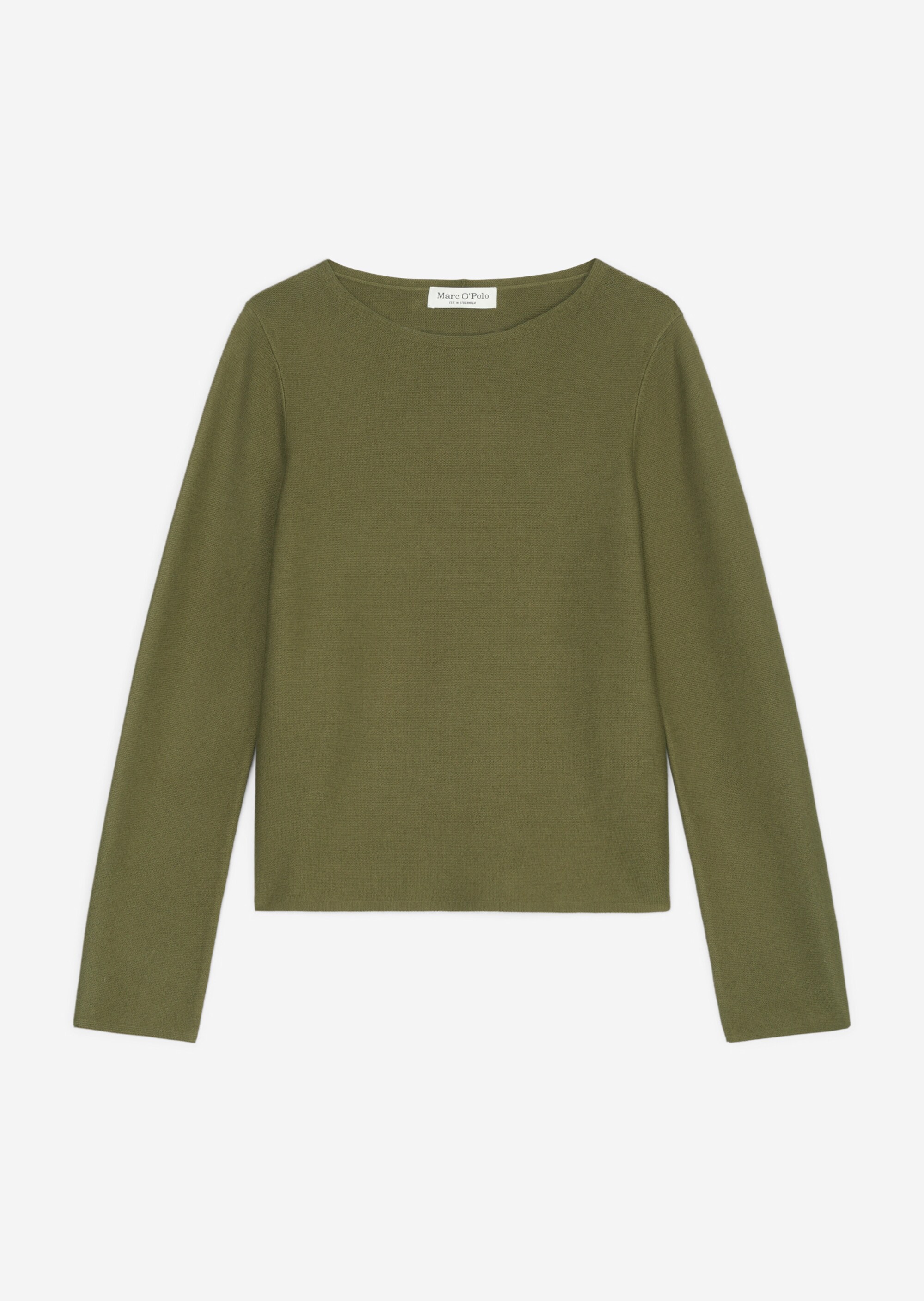 Rundhals-Strickpullover regularmit feinen linken Maschen