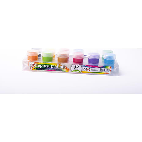 Temperamaling 12x20ml normal farve