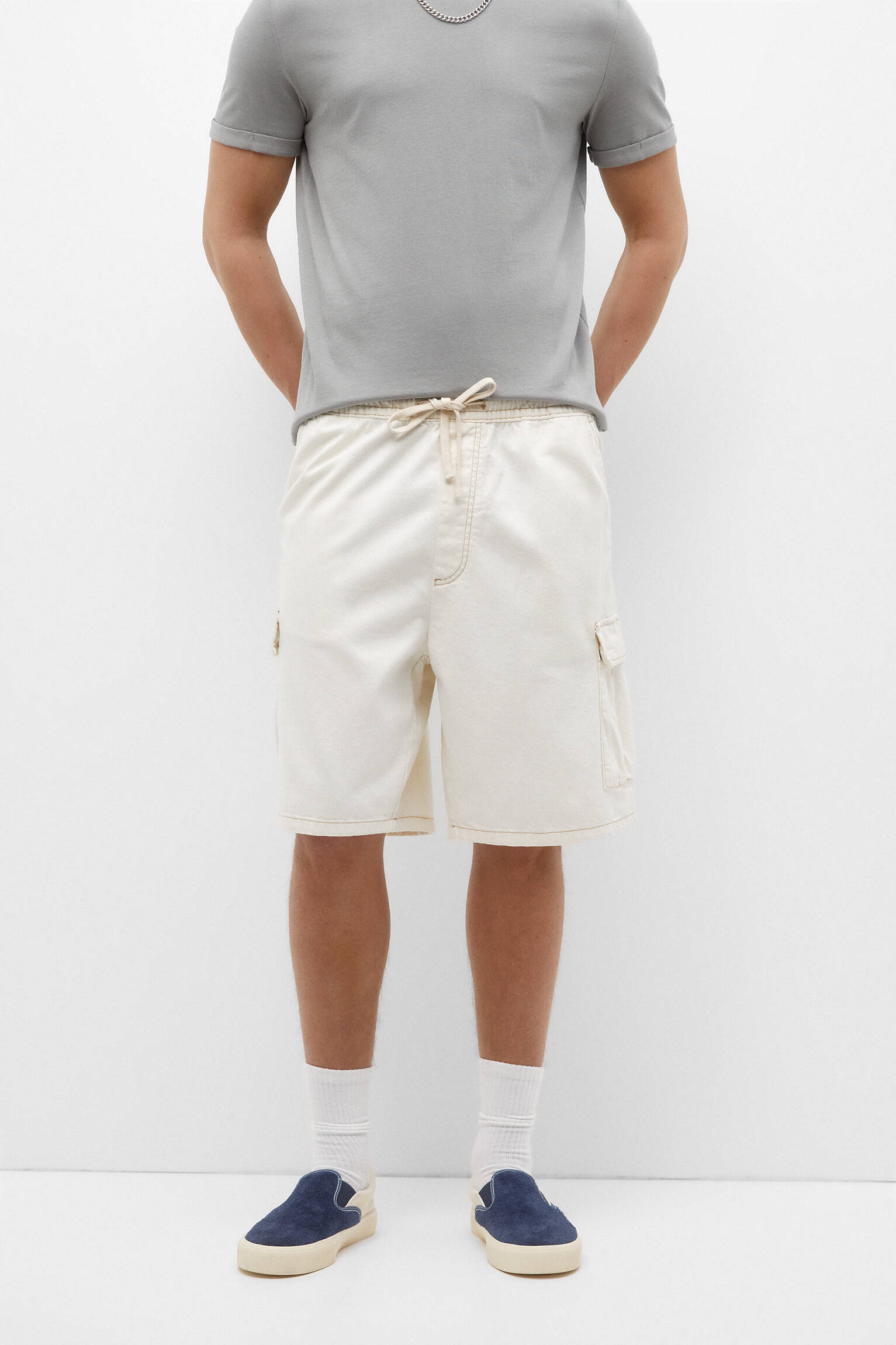 BERMUDA DENIM CARGO - RAW