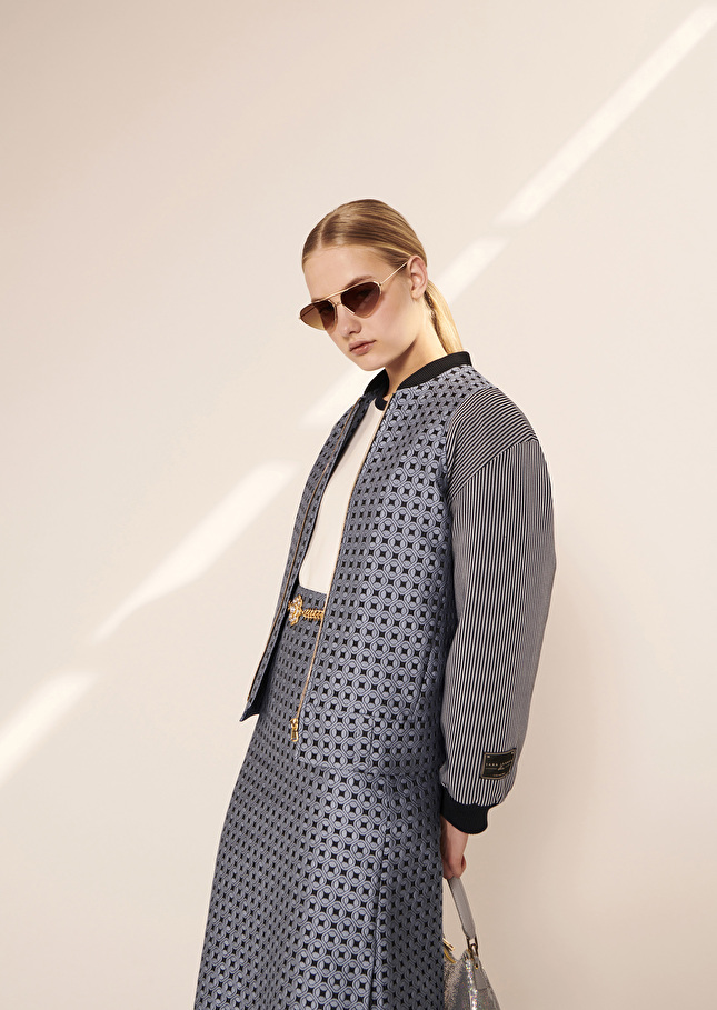 Veste Valeskableue en jacquard