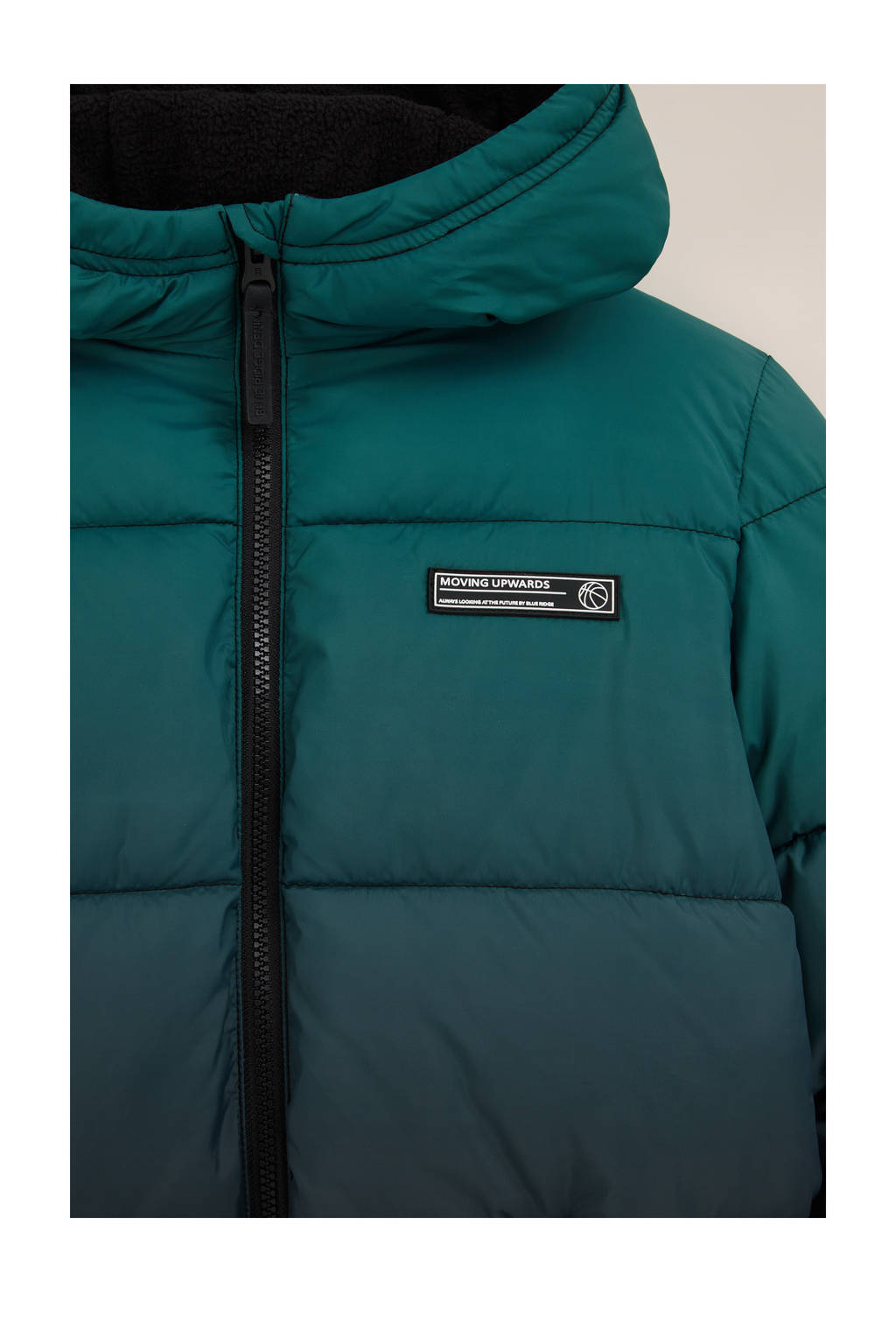 WE Fashion dip-dye gewatteerde winterjas sea storm