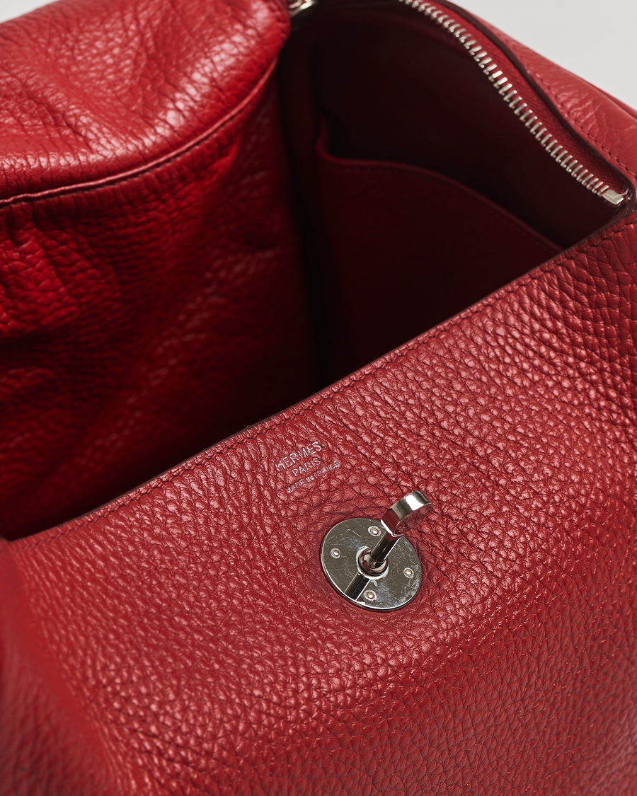 Hermès Pre-Owned Lindy 30 Bag Taurillon Clemence Leather Red