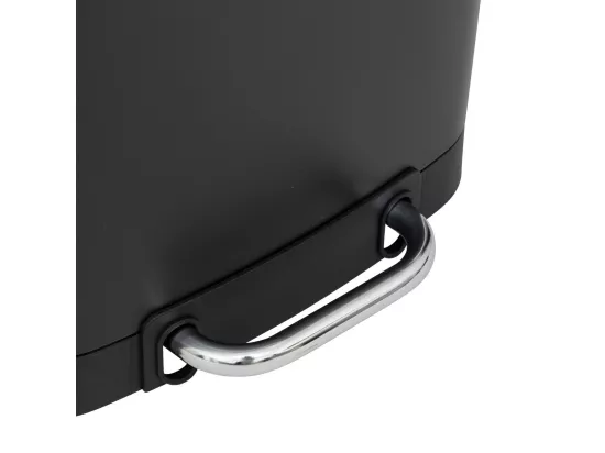 Poubelle 20 Litres en Métal Noir ouverture à pédale