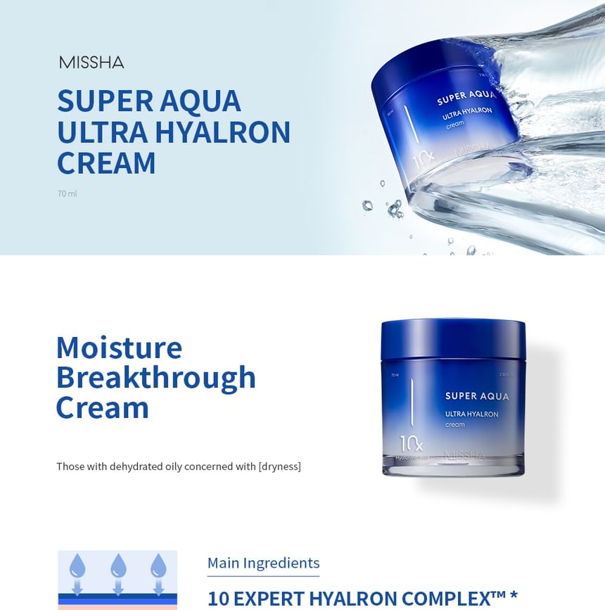 MISSHA - Super Aqua Ultra Hyaluron Crème