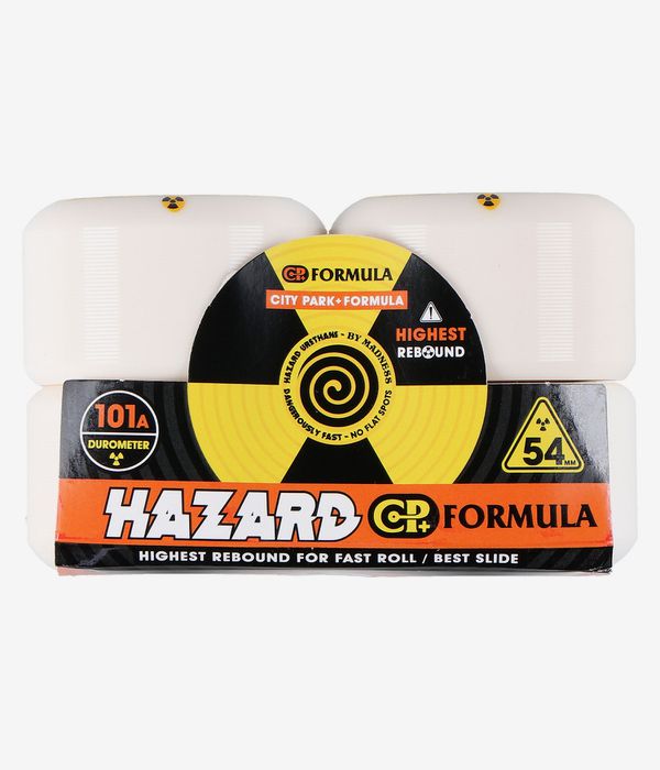 Madness Hazard Sign CP Conical Surelock Rollen (white) 54mm 101A 4er Pack
