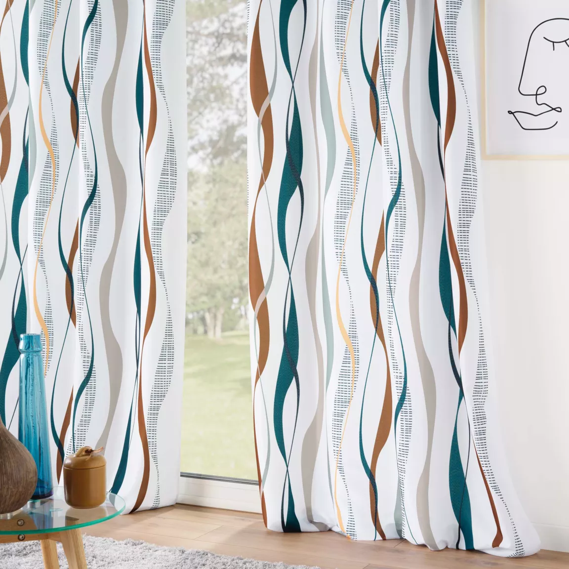 Rideau oeillets (140 x 260 cm) Lisana Multicolore