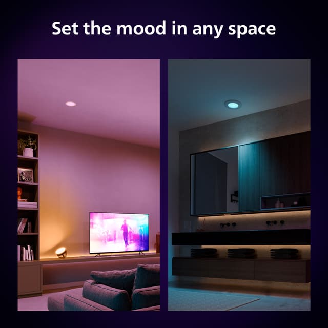 Philips Hue WCA Slim stor indbygget LED-lampe (hvid)
