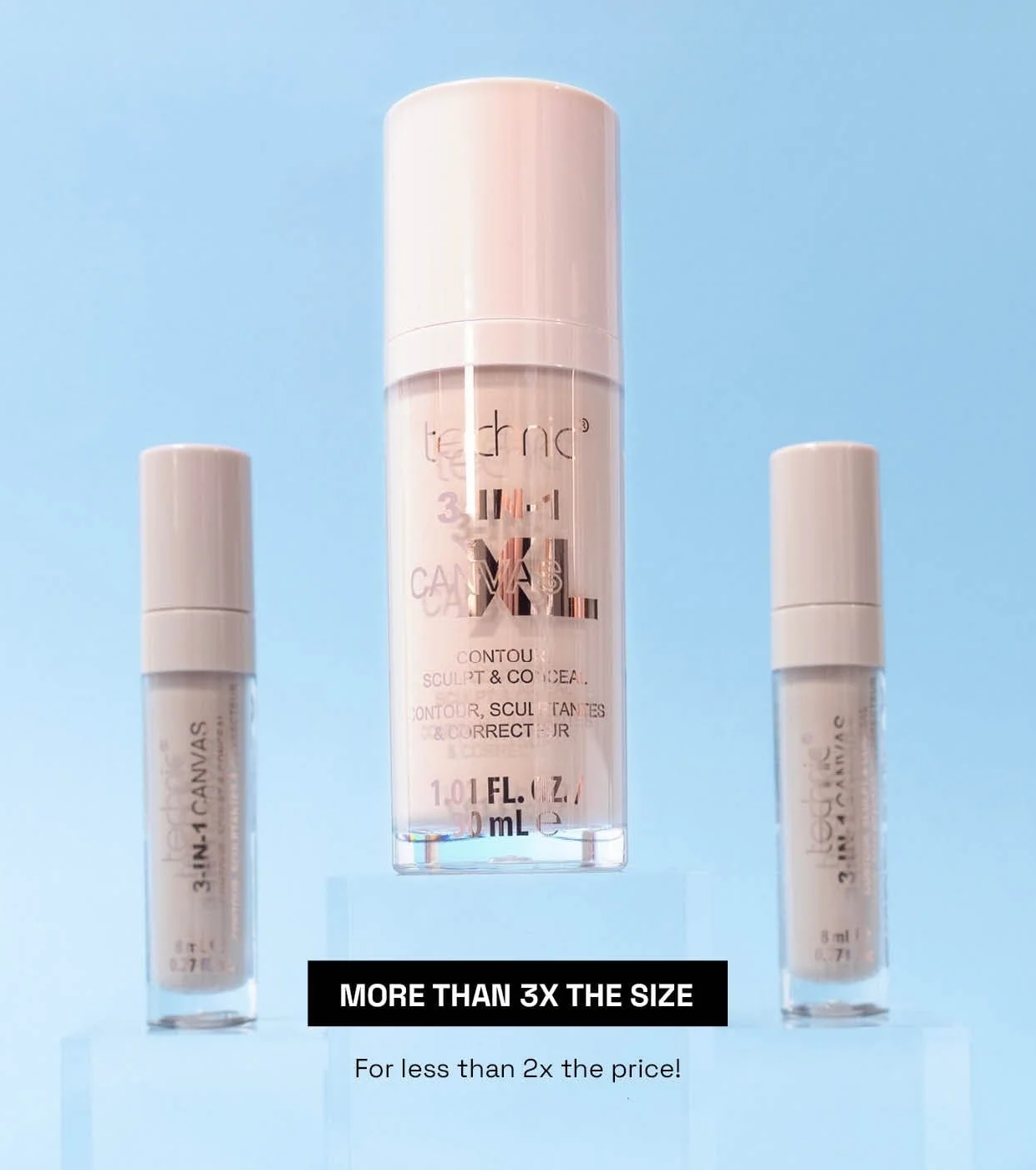 Technic Cosmetics - Corretivo líquido 3-IN-1 Canvas XL - Ivory