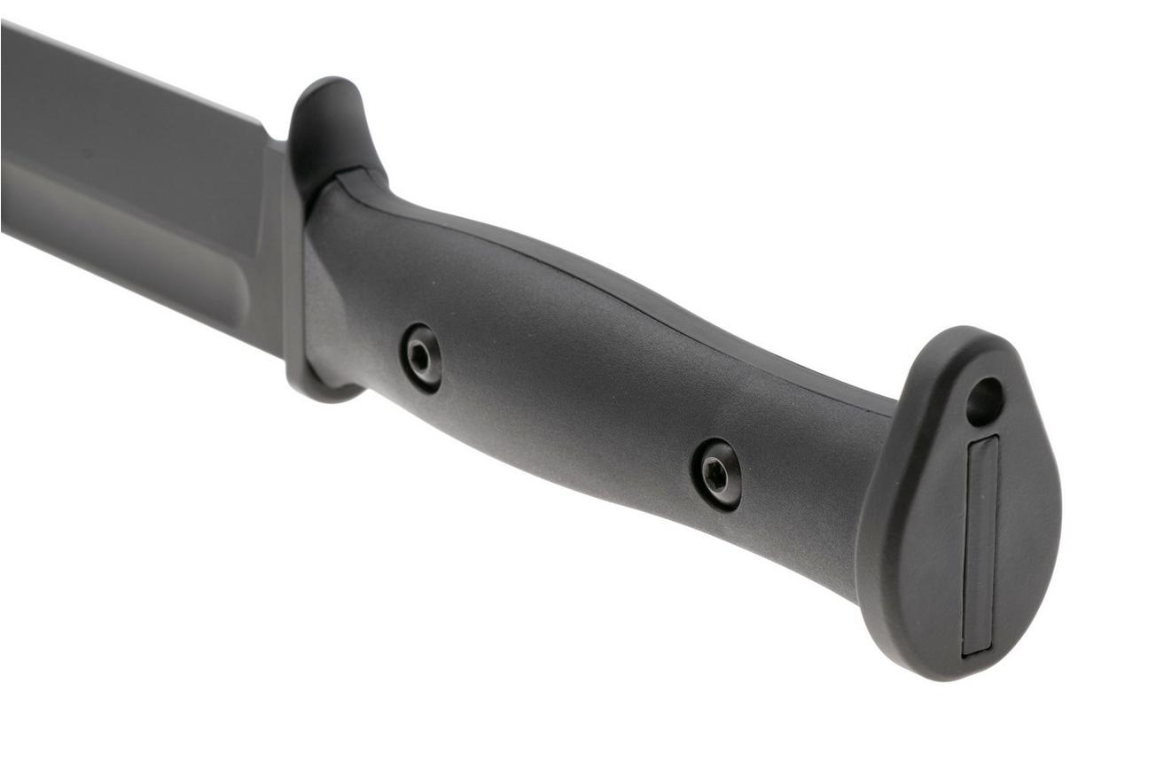 KA-BAR Slabby 1310, Black 1095 Cro-Van Clip Point, Black GFN vaststaand mes