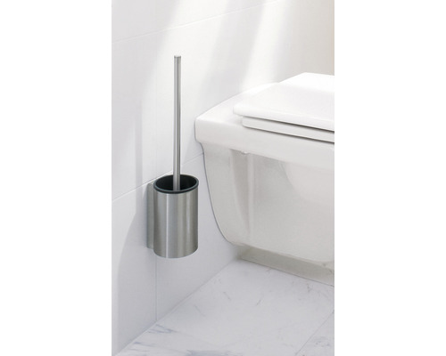 KEUCO Plan toiletborstelgarnituur met zwarte kunststof inzet 14972010200 verchroomd