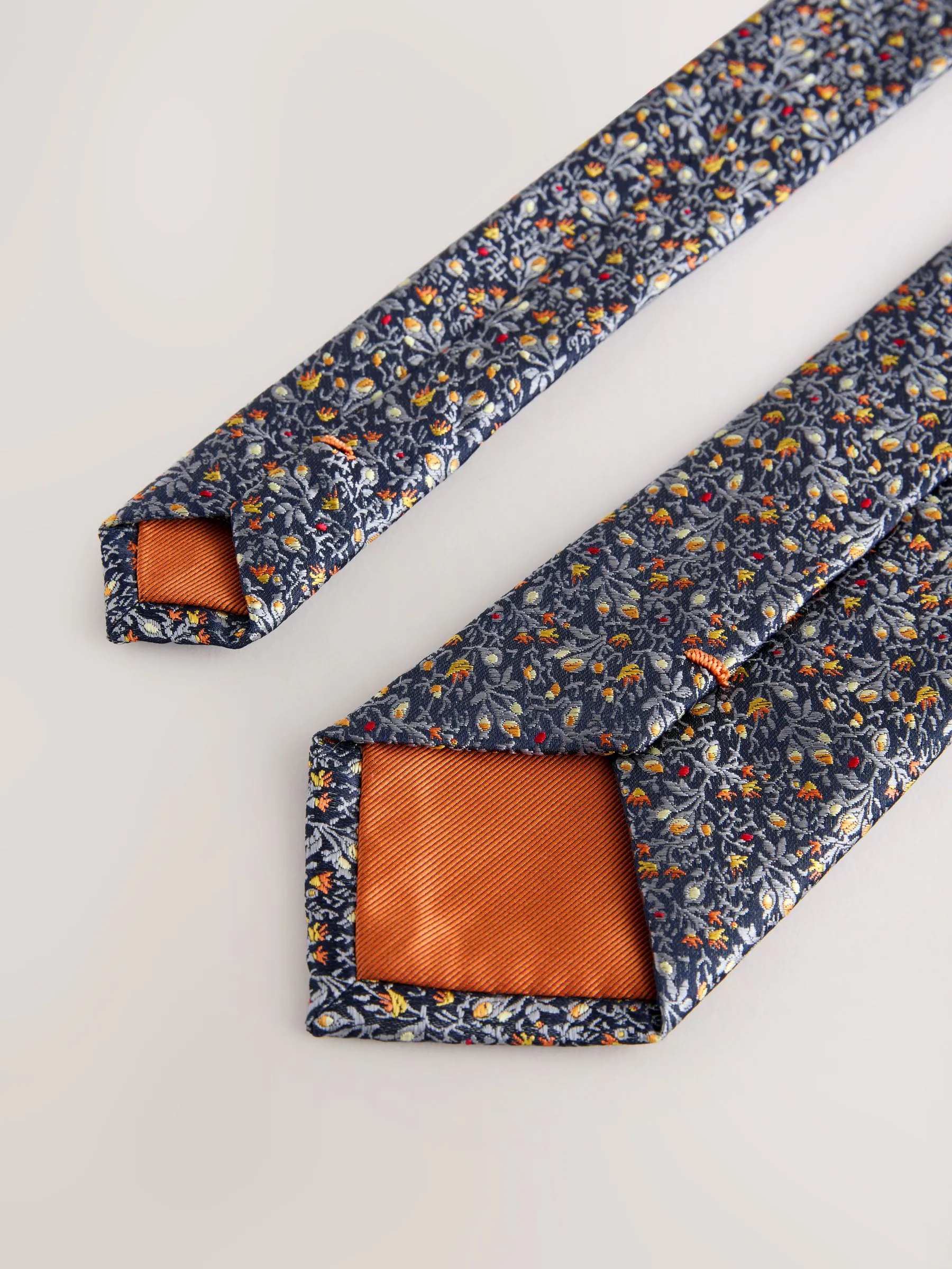 Marineblauw - Set van stropdas en pochet