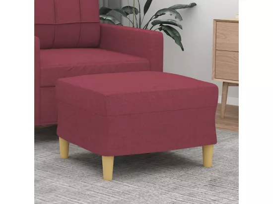 Repose-pied Rouge bordeaux 60x50x41 cm Tissu
