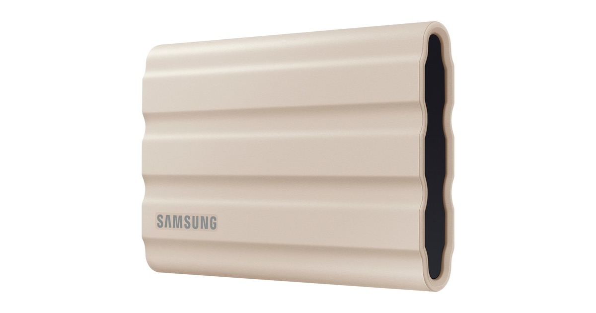 SAMSUNGPortable T7 Shield, 2 TB externe SSD  (Beige, MU-PE2T0K/EU, USB-C 3.2 Gen 2 (10 Gbit/s))