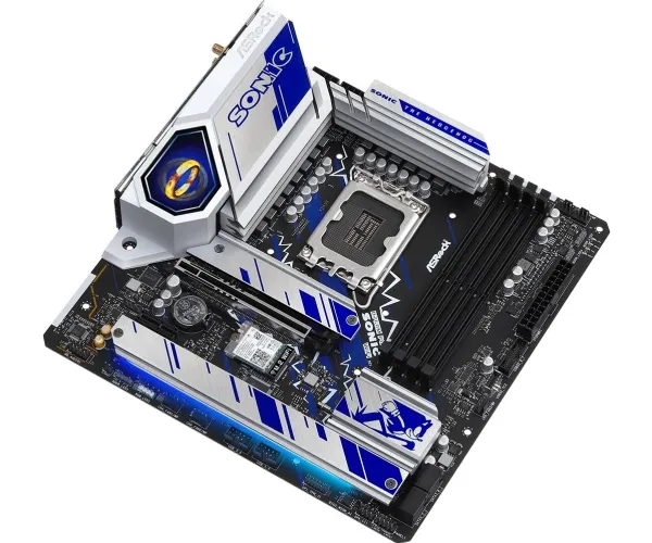 ASRock B760M PG Sonic WiFi - Bundkort - micro ATX - LGA1700 sokkel - B760 Chipset - USB-C 3.2 Gen2, USB 3.2 Gen 2, USB 3.2 Gen 1 - 2.5 Gigabit LAN, Wi-Fi 6E, Bluetooth - onboard grafik (CPU påkrævet) - HD Audio (8-kanaler)
