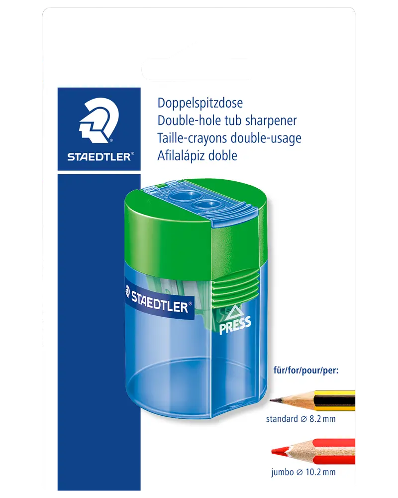 Staedtler Blyantspidser med beholder plast - Ass.