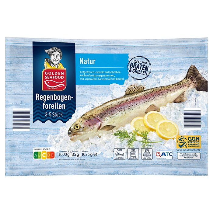 GOLDEN SEAFOOD Regenbogenforellen 1,035 kg