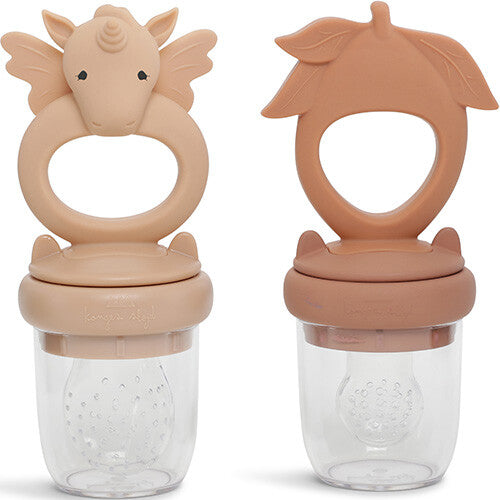 Konges sløjd fruitspeen eenhoorn - rose sand - brown clay - 2st