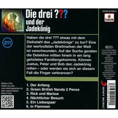 Europa Die drei ??? - 211: und der Jadekönig