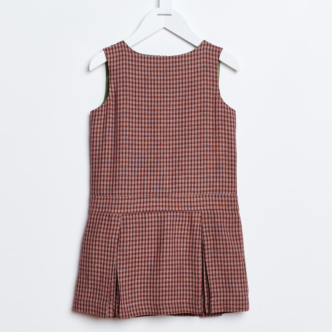Bellerose Robe Alexie petits carreaux rouge