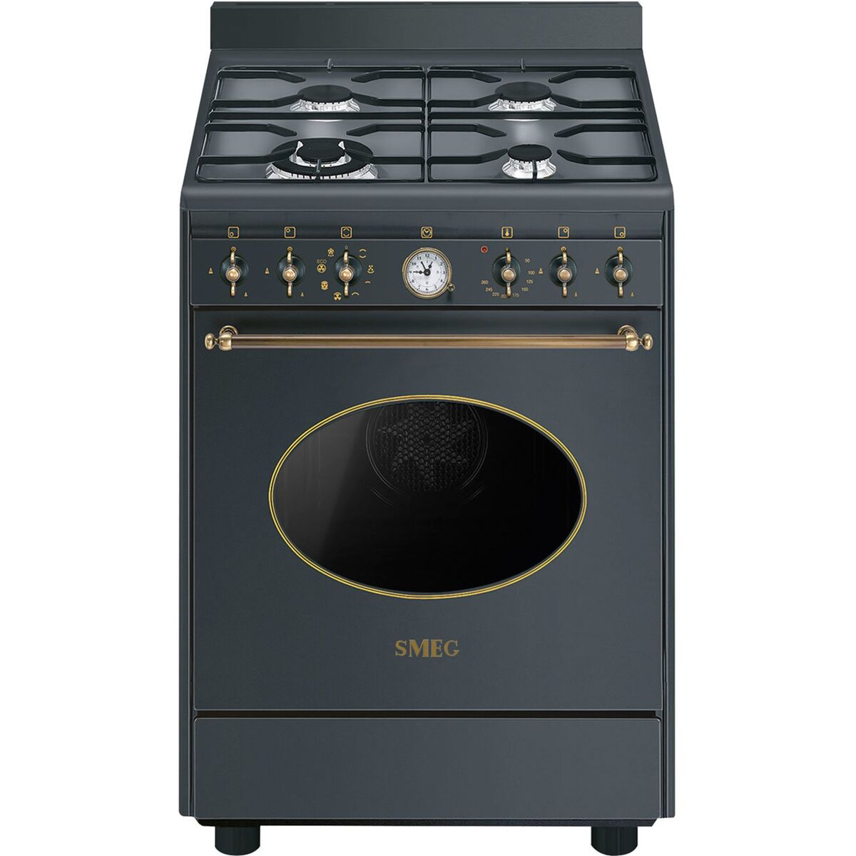 CO60GMA Colonial gasskomfyr 60 cm, antrasitt