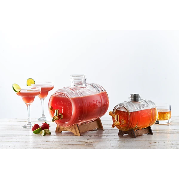 Distributeur de boisson Barrel avec robinet cuivré et support 3,5 L Ki