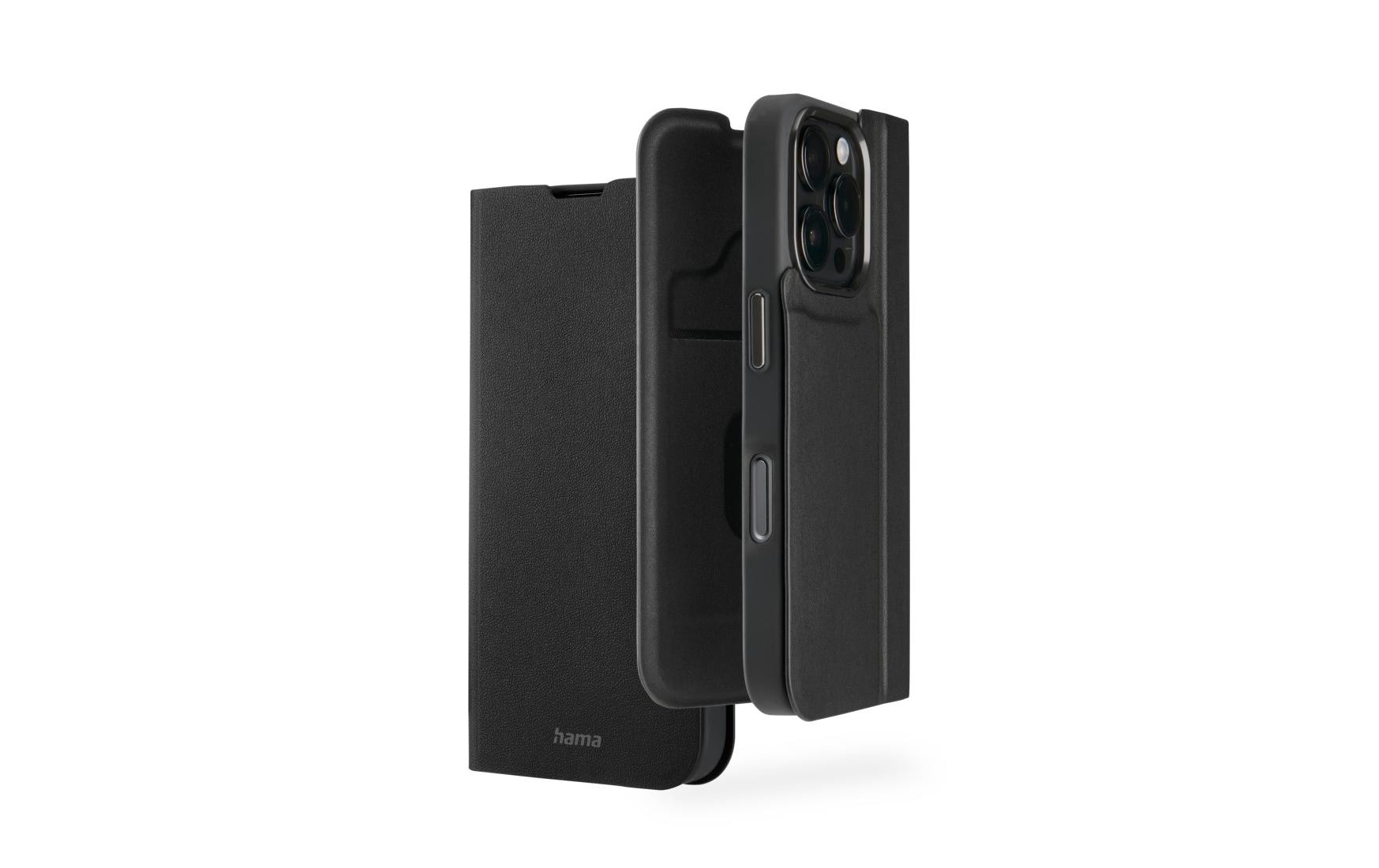Book Cover Eco Premium Schwarz für iPhone 16 Pro MaxHama Eco Premium Handy-Schutzhülle 17.5 cm (6.9