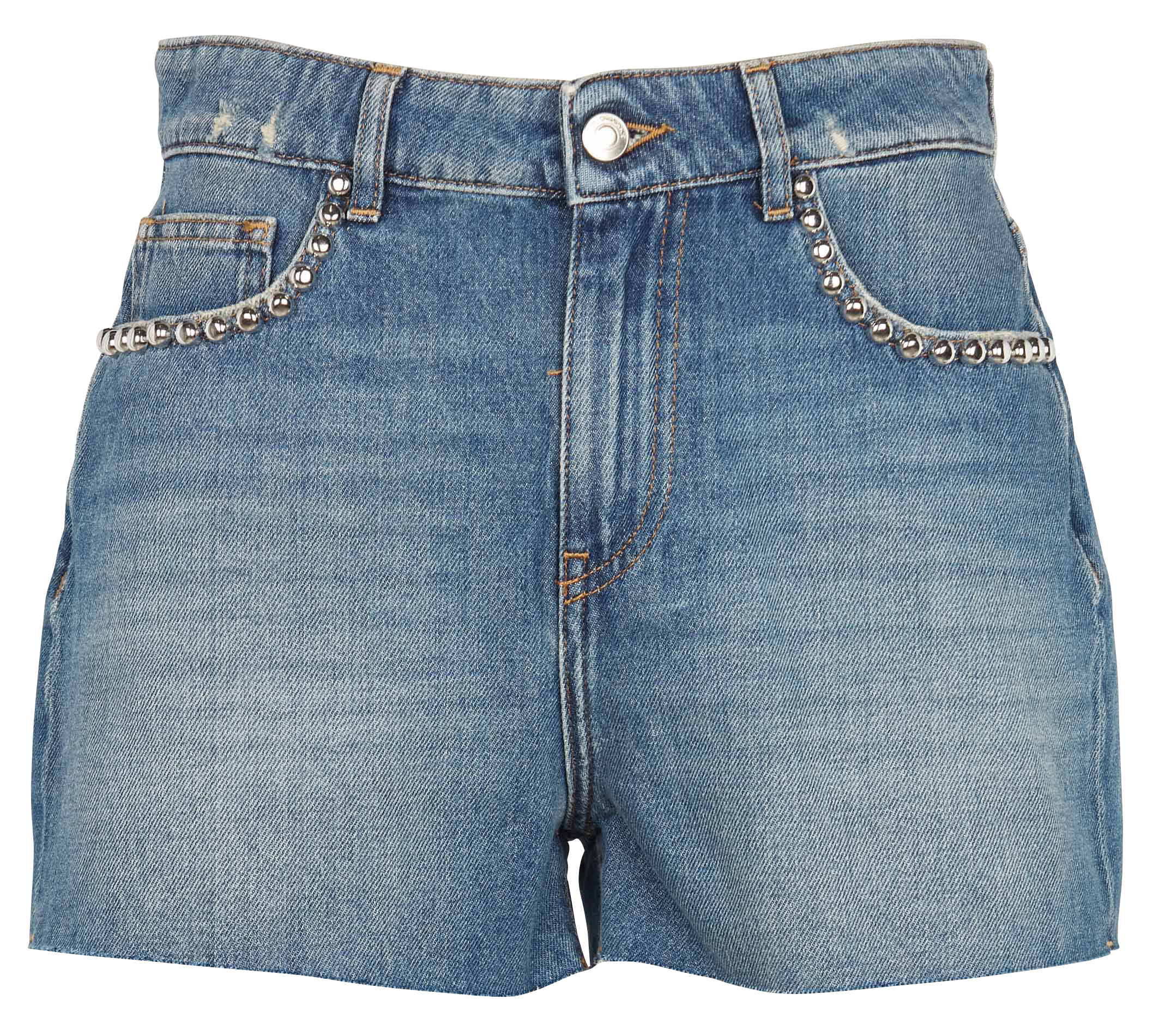 NYOSO - Short en jean à studs | Jean Délavé