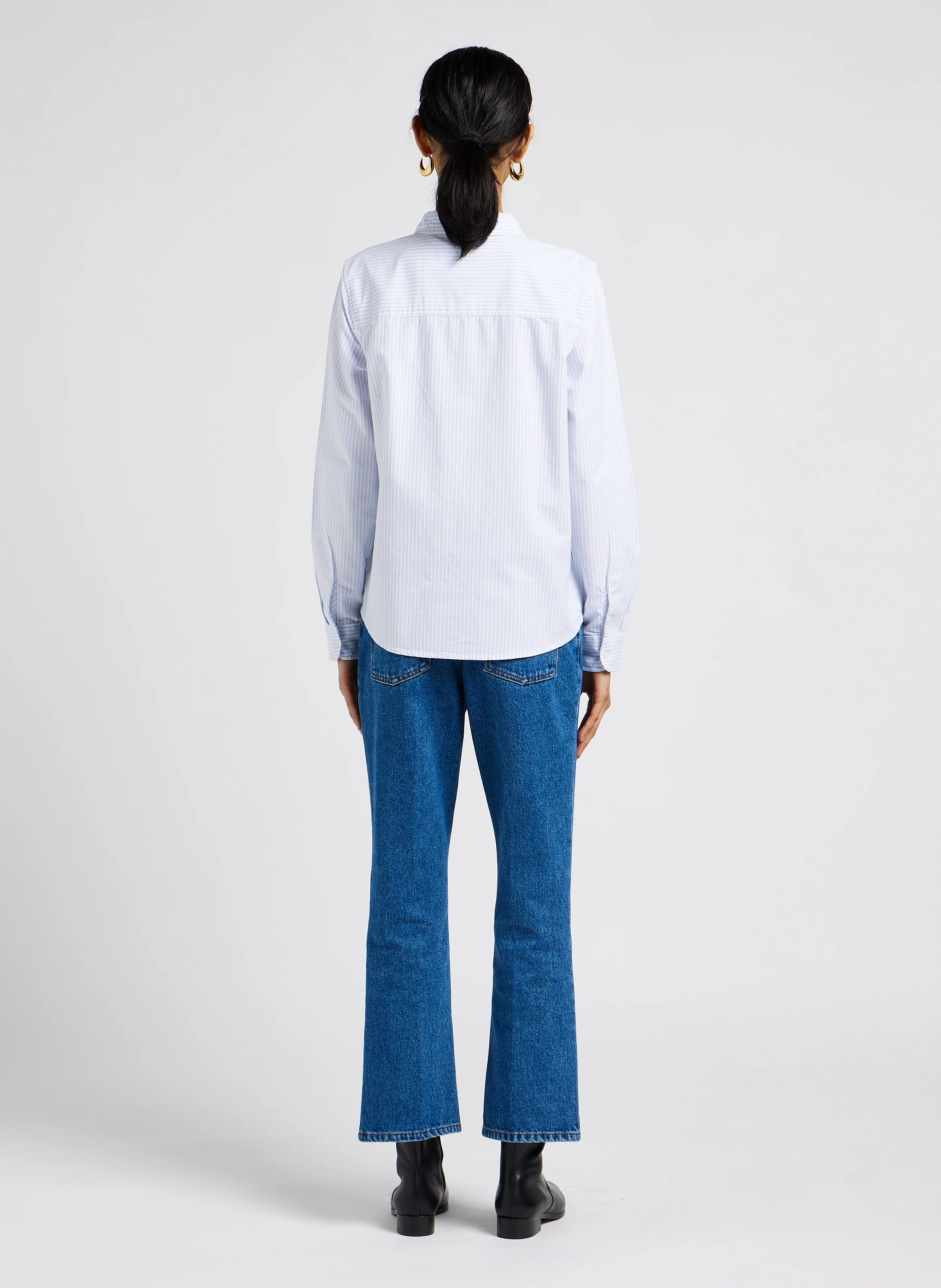 FRANCISCO - Jean flare en coton | Bleu