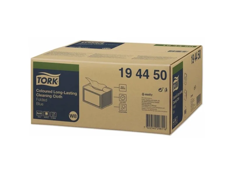 Aftørringsklud Tork W8 Premium Small Pack 30x38 cm blå - (8 pakker x 40 stk.)