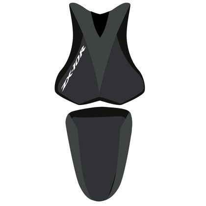 Housse de selle Bagster Noir/Noir Mat/Lettres Blanches