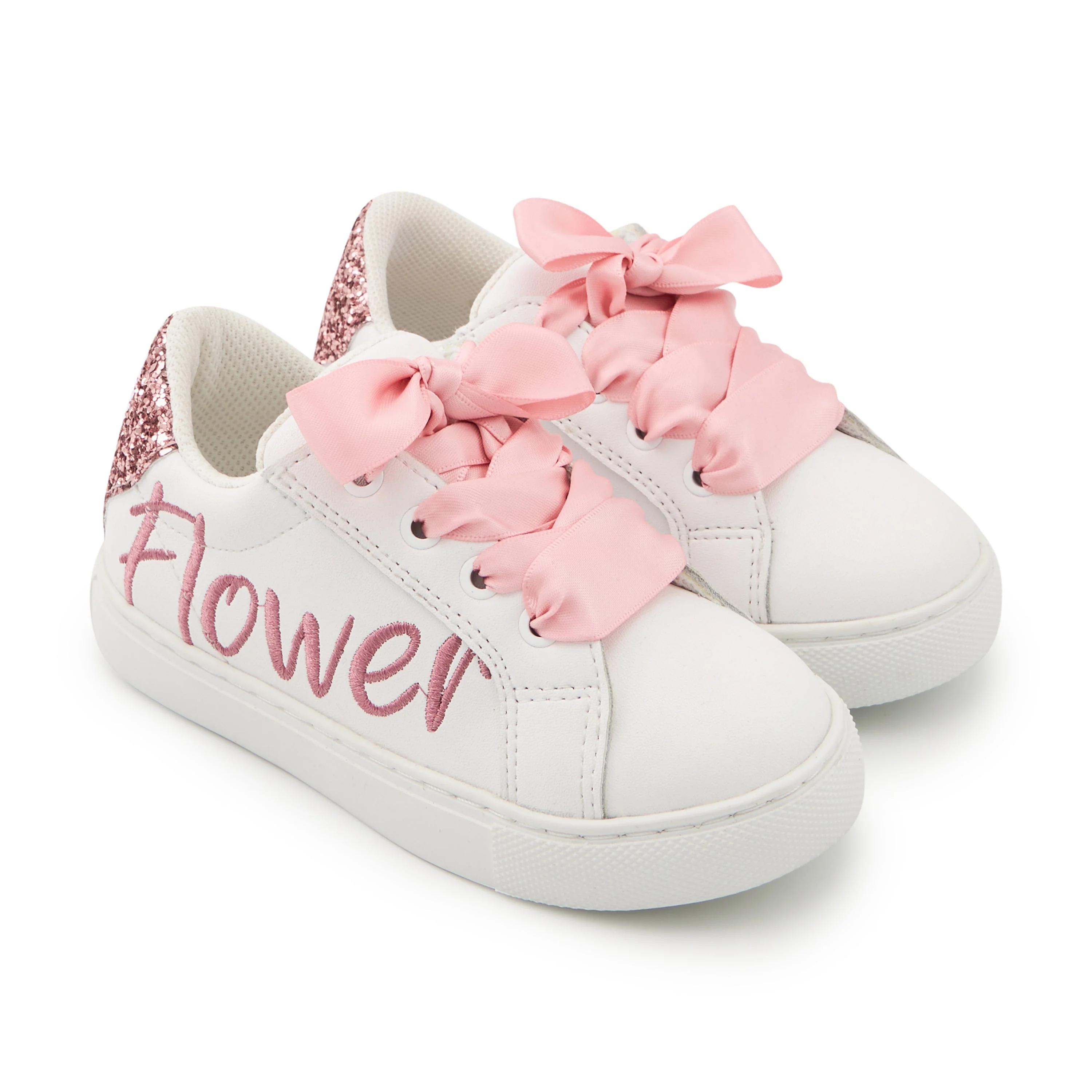MINI SIMONE FLOWER GIRL - Sneakers en cuir | Blanc