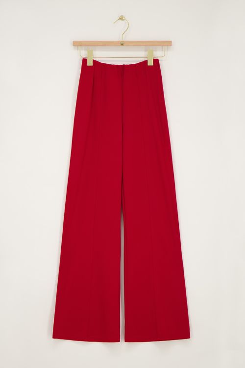 Bordeaux rode pantalon met plooien