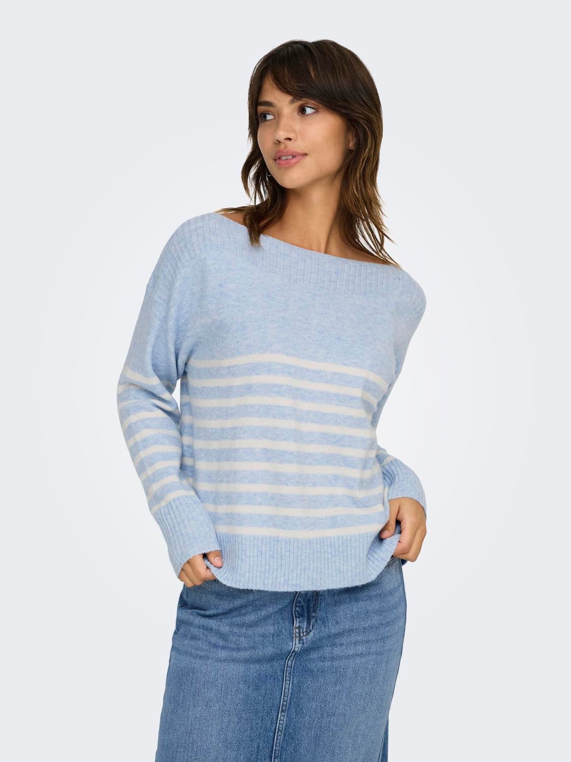 ONLGLORY Strickpullover Soft Chambray
