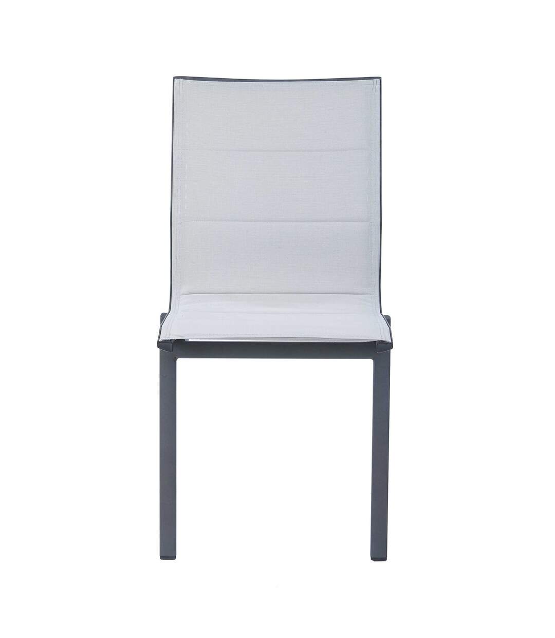 Chaise de jardin Ajaccio - Aluminium et textilène - Gris perle